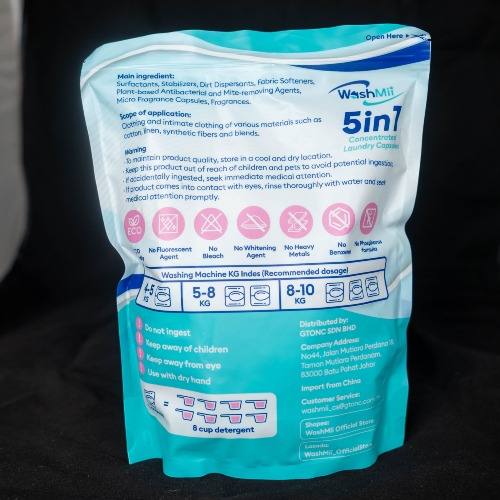 WashMii 5 in 1 Concentrated Laundry Capsule 40s